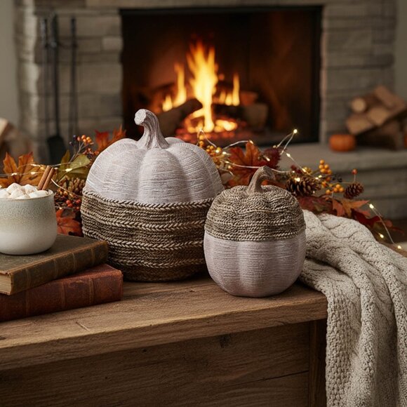 2pcs Resin Pumpkin Decorations - Picture 3 of 4